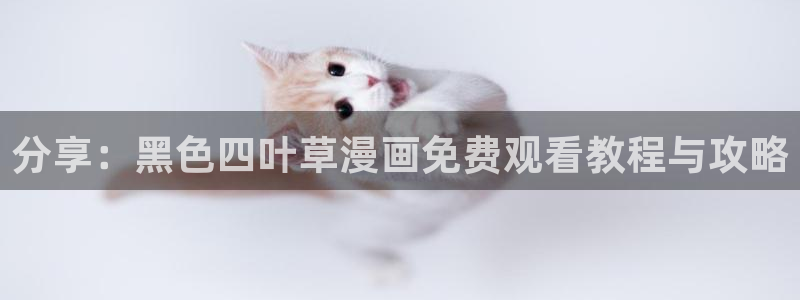 yy漫画污：分享：黑色四叶草漫画免费观看教程与攻略